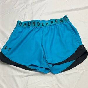 Under Armour Women's Teal and Black Athletic Shorts